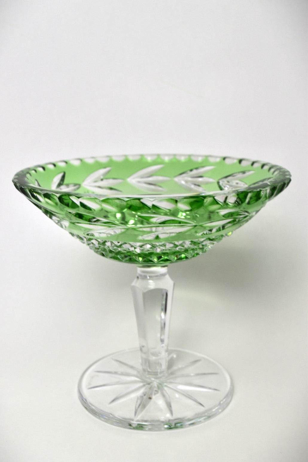 Crystal Green Candy Dish