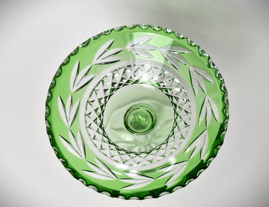 Crystal Green Candy Dish