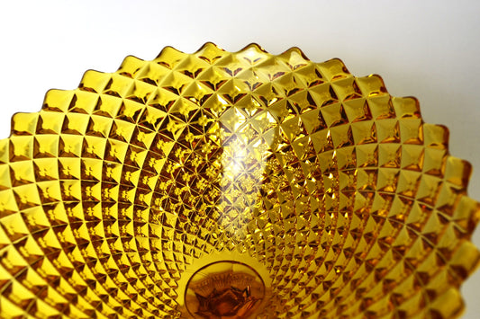 Amber Glass Candy Dish