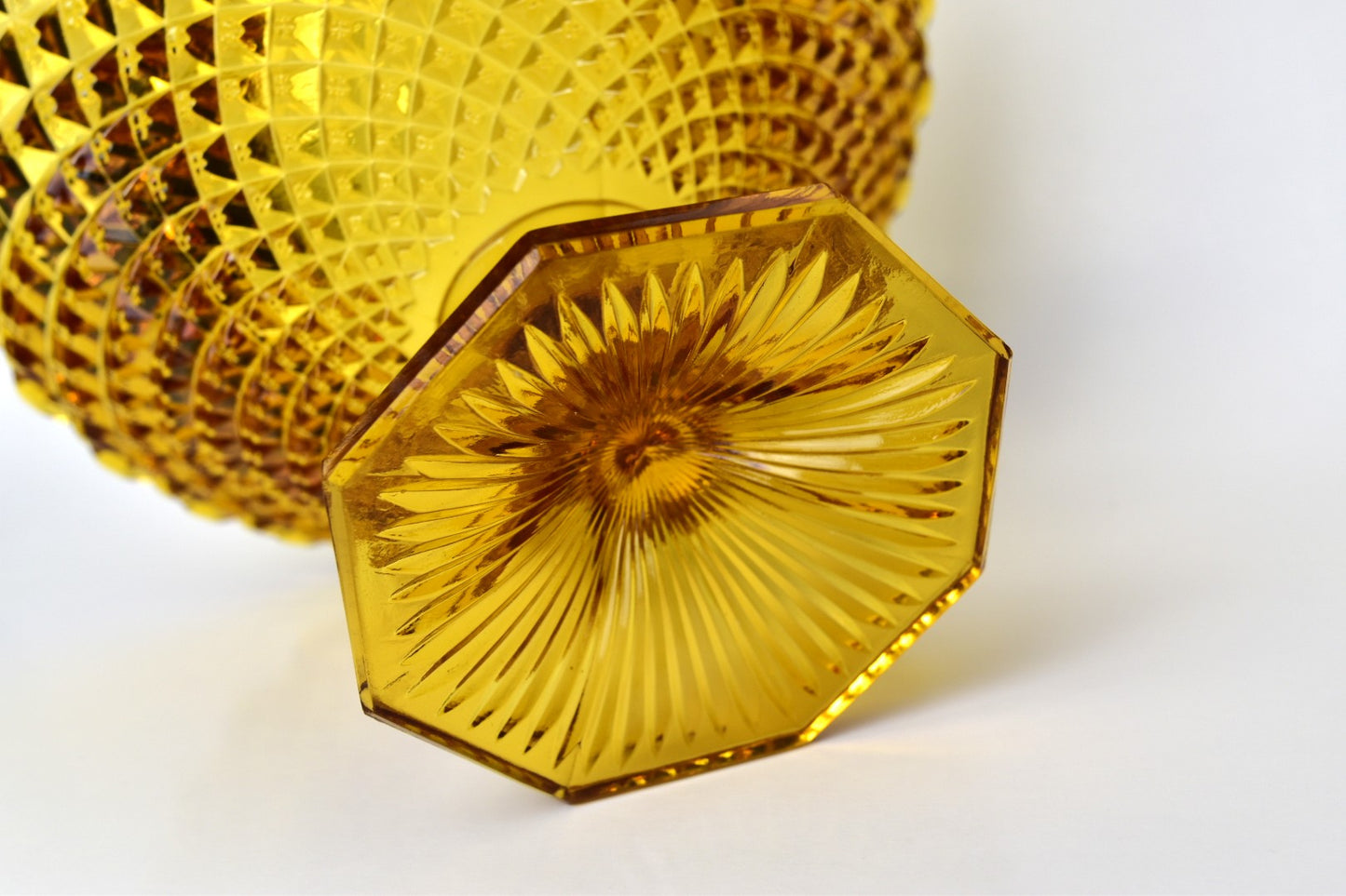 Amber Glass Candy Dish