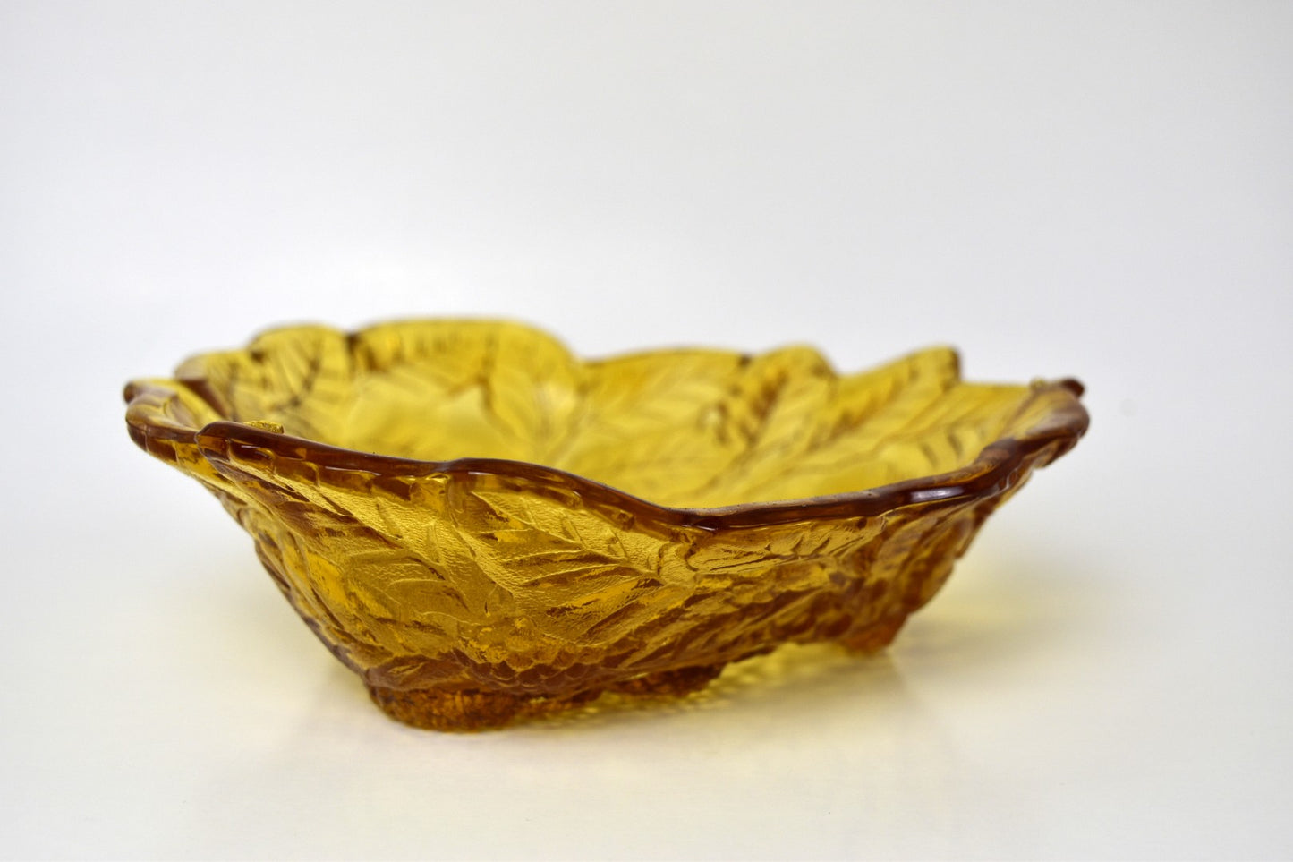 Amber Glass Candy Dish