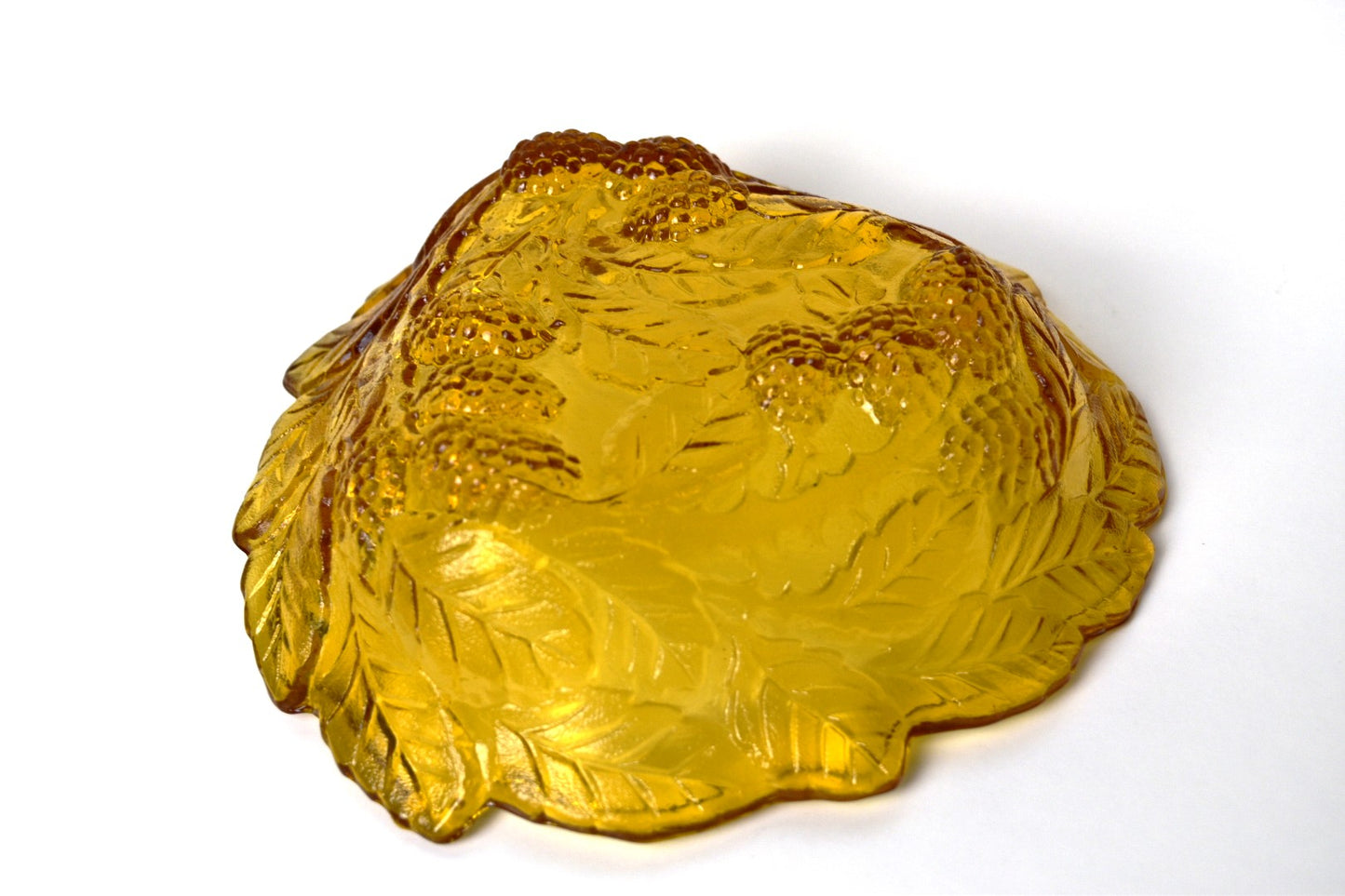 Amber Glass Candy Dish