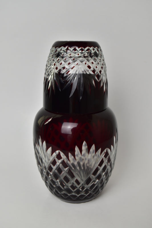 Bohemian Crimson Pitcher and Cup