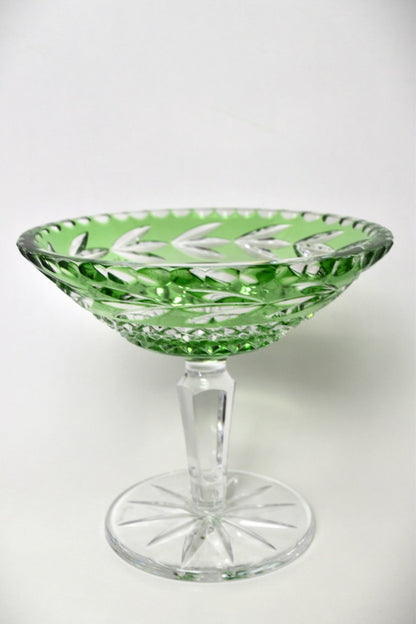Crystal Green Candy Dish