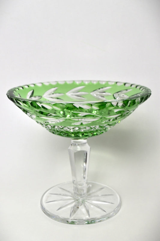 Crystal Green Candy Dish