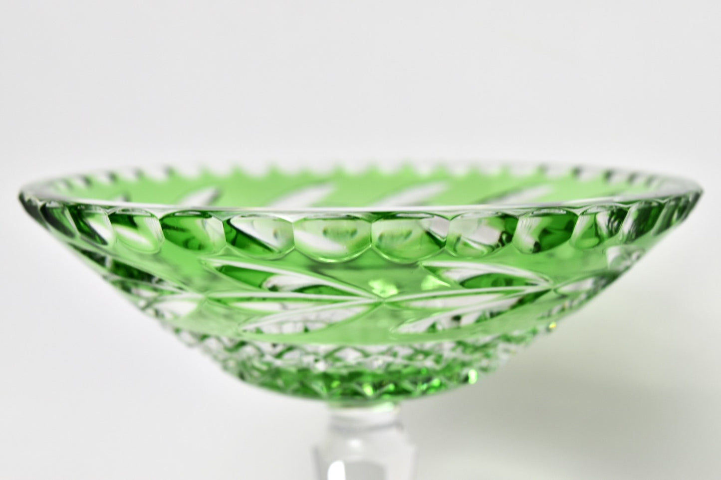 Crystal Green Candy Dish