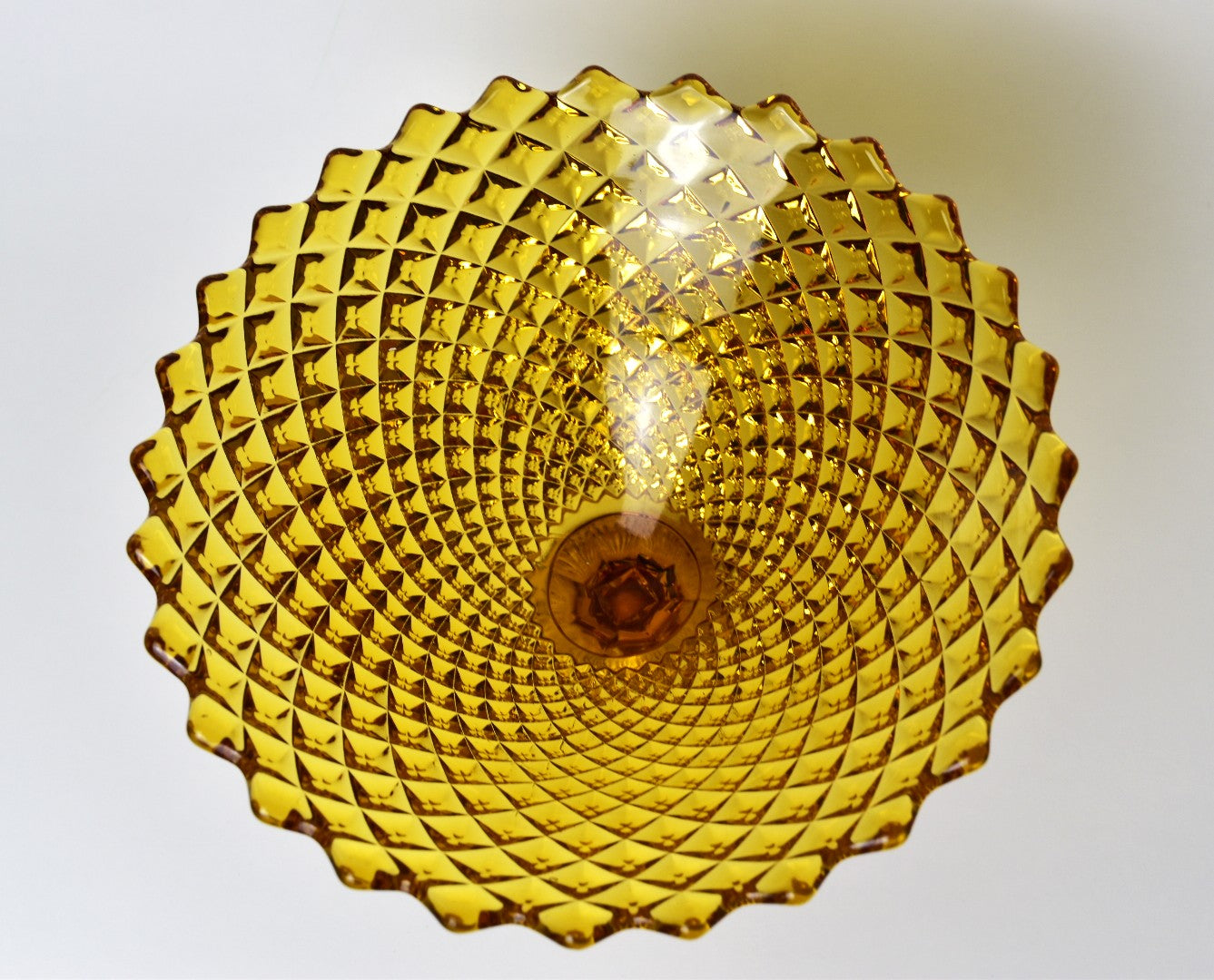 Amber Glass Candy Dish