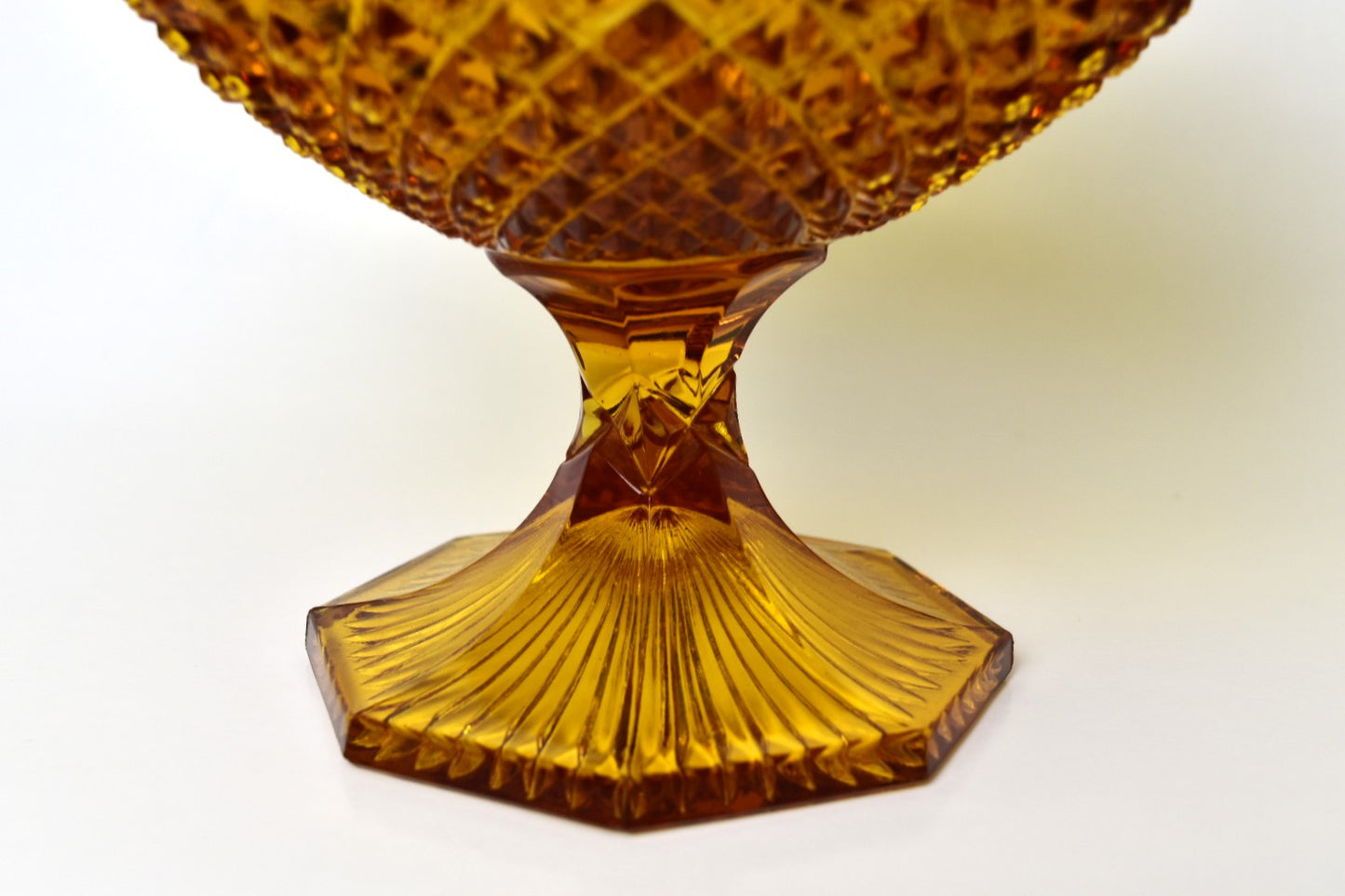 Amber Glass Candy Dish