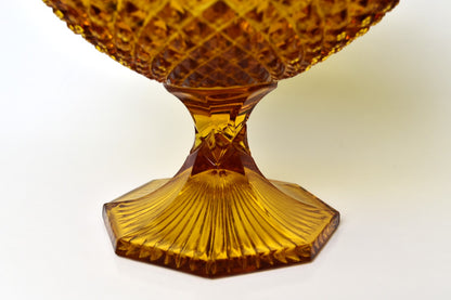 Amber Glass Candy Dish