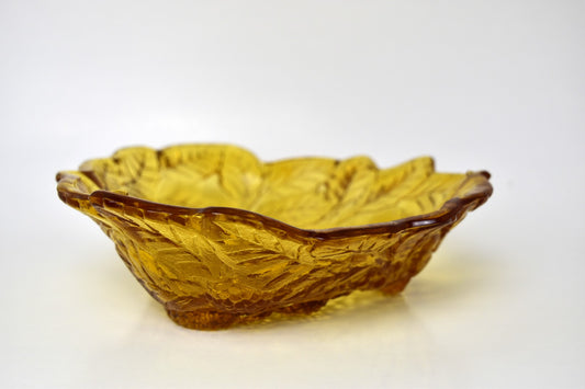 Amber Glass Candy Dish